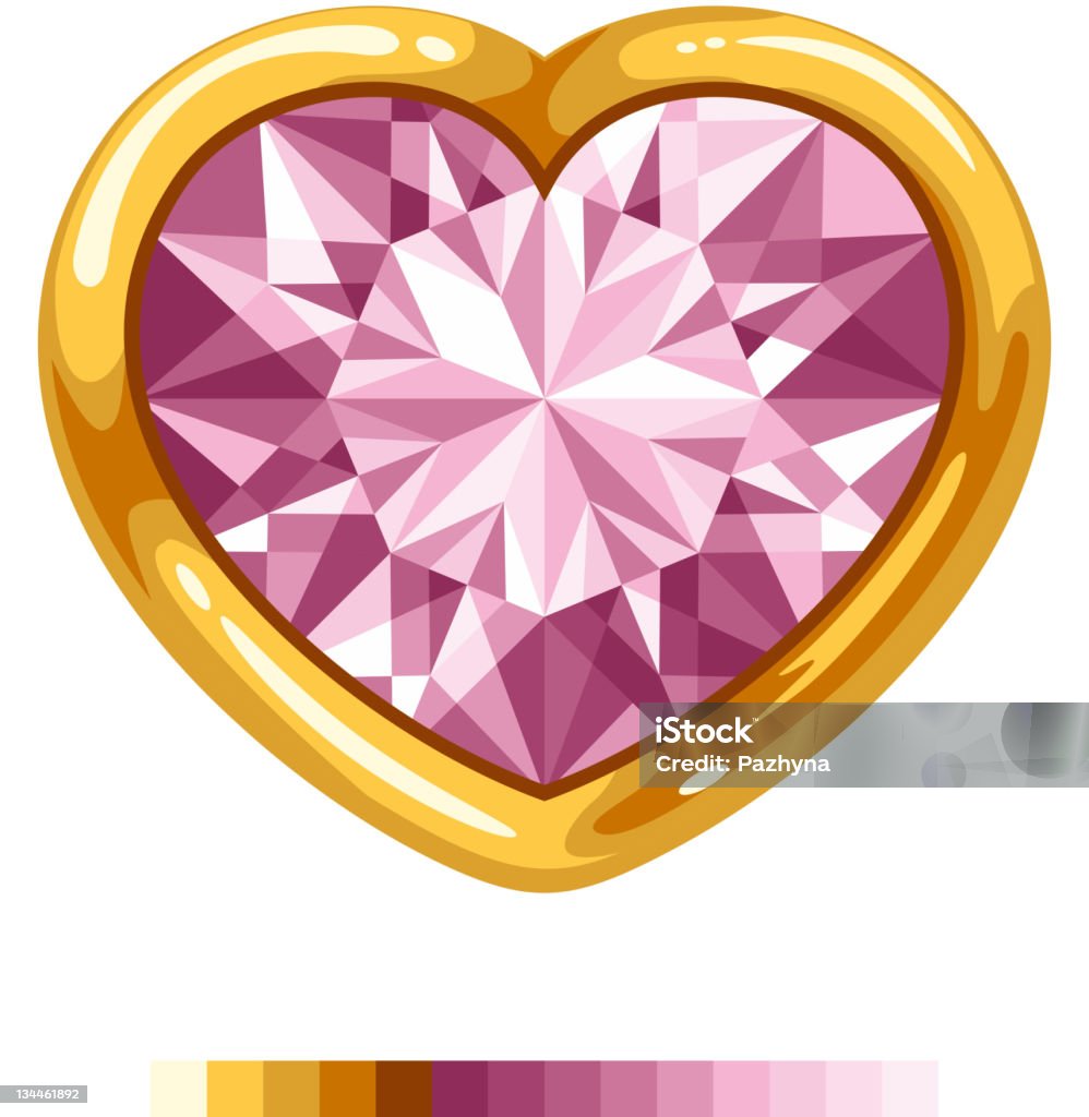 Diamond serca - Grafika wektorowa royalty-free (Białe tło)