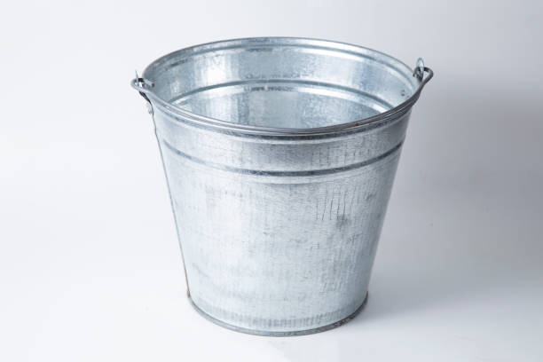 istock The bucket is galvanized on a white background 1344622231