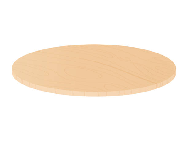 木製のまな板。白い背景に分離されたイラスト。 - white background isolated on white cutting board cooking点のイラスト素材／クリップアート素材／マンガ素材／アイコン素材