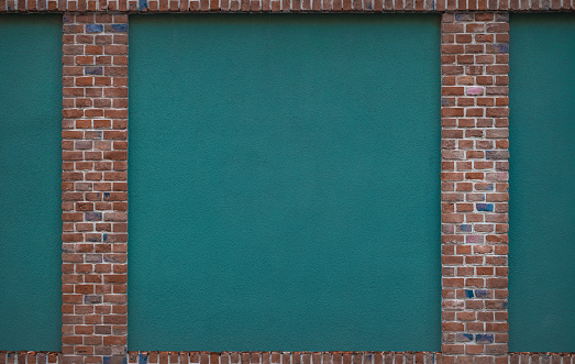 school wall textured surface with brick frame work decorative construction grunge style wallpaper advertising concept simple pattern with empty copy space for your text here