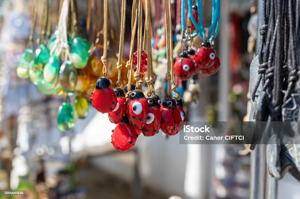 Home decoration products and local decorations. Ayvalik, Balikesir.. Home decoration products and local decorations. Photographed in Ayvalik, Balikesir.. Market - Retail Space Stock Photo