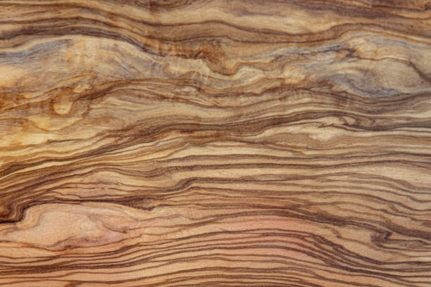 Olive tree wood background with brown betas Solid olive tree wood treated and varnished, it is a very hard wood and is highly durable wood log close up stock pictures, royalty-free photos & images