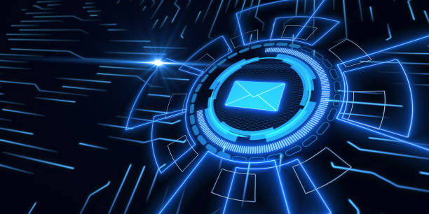 istock The concept of virtual communication on the Internet, via e-mail 1344646632