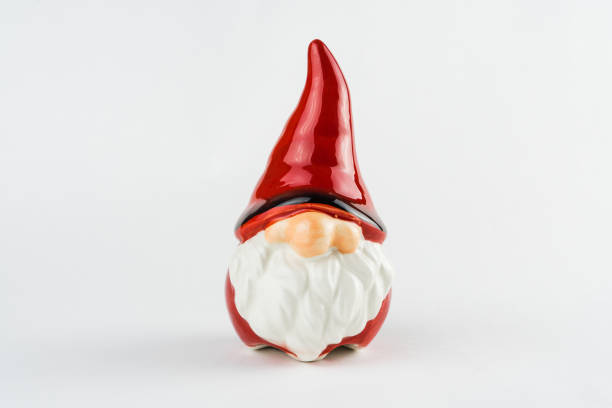 Santa Claus isolated on white background. Christmas ornament. Selective focus.