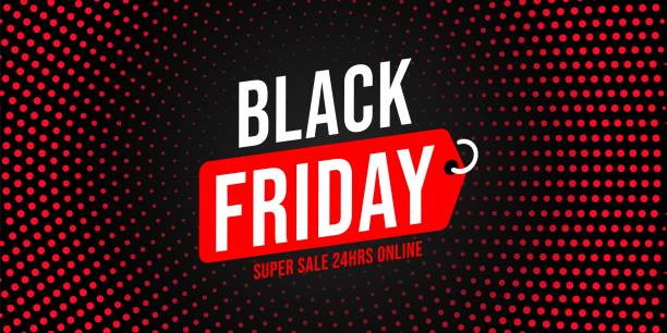 black friday only 24 hour sale banner template - black friday stock illustrations