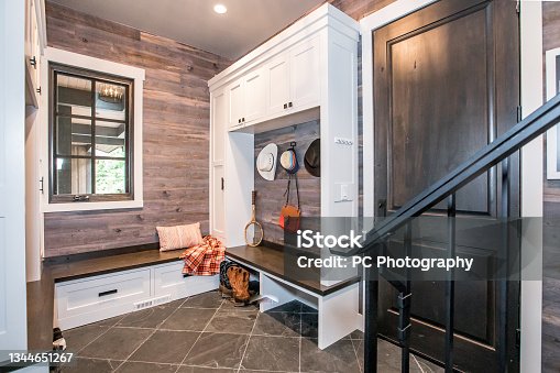 istock Amazing mudroom with space for plenty of items 1344651267