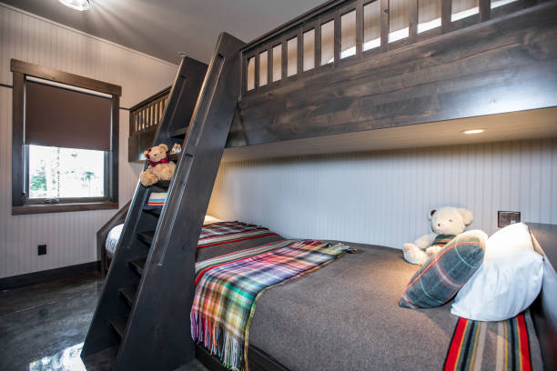 istock Bunk beds in mountain home 1344651269