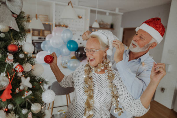 istock Senior couple preparing for Christmas 1344657987