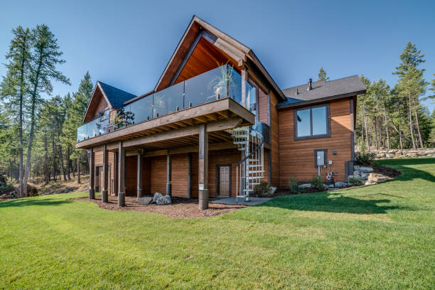 istock New home with second story deck and patio beneath 1344659007
