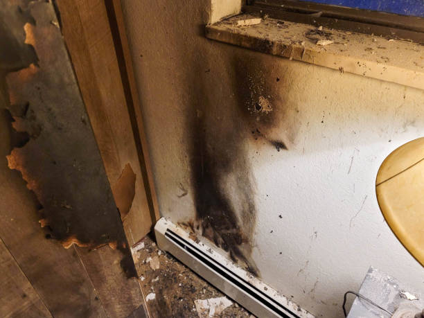 danos causados pelo fogo na parede - house burning color image danger - fotografias e filmes do acervo