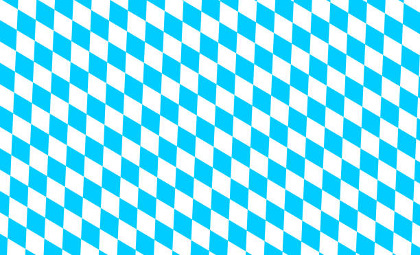 Bavarian lozenge background. Traditional Beer Fest pattern with blue and white rhombus. Bavaria flag colors. Vector flat illustration Bavarian lozenge background. Traditional Beer Fest pattern with blue and white rhombus. Bavaria flag colors. Vector flat illustration. bavaria stock illustrations