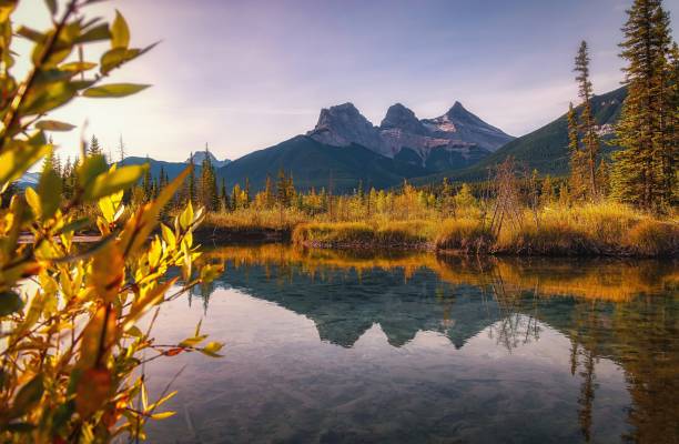 istock Fall Foliage By The Three Sisters Mountain Viewpoint 1344667600