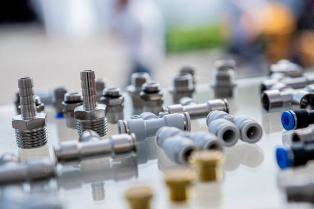 istock Plumbing and fittings on a light background. 1344674564