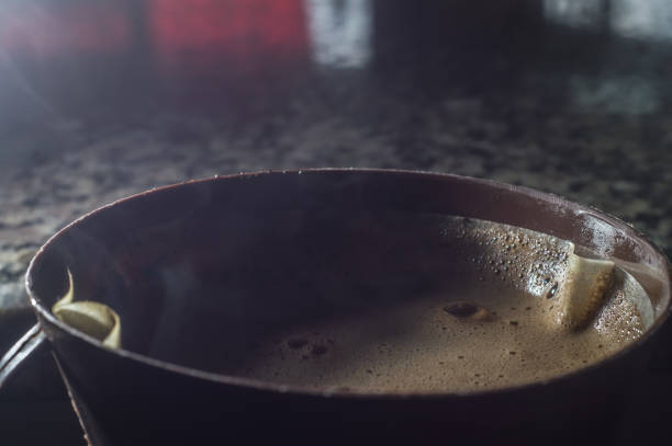 istock coffee strainer with coffee and smoke 1344675408