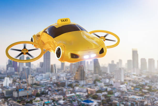 istock flying car or car drone 1344677093