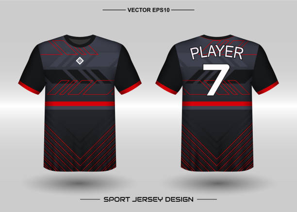 T-shirt sport vector design template, Can use for printing, branding team, squad, match event, tournament business casual fashion stock illustrations