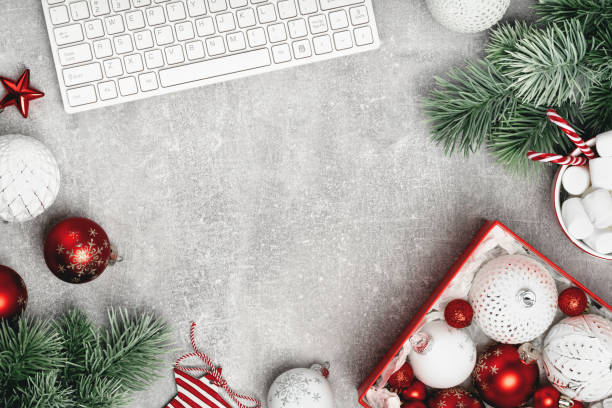 istock Red and white Christmas baubles in a box 1344693987