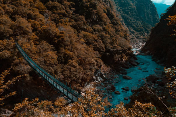 Changchun temple and waterfall at Taroko National Park in Hualien, Taiwan