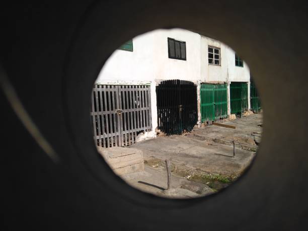 istock The world through a hole: booths 1344702365