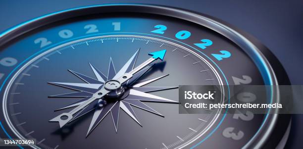 Compass 2020 Stock Photo - Download Image Now - Navigational Compass, 2022, Strategy