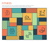 istock Bauhaus Style Fitness Infographic Template 1344707090