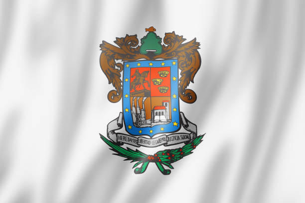 istock Michoacan state flag, Mexico 1344709453