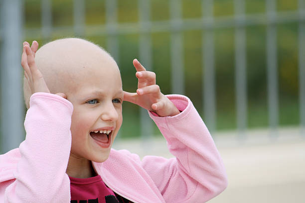 child with cancer stock photo