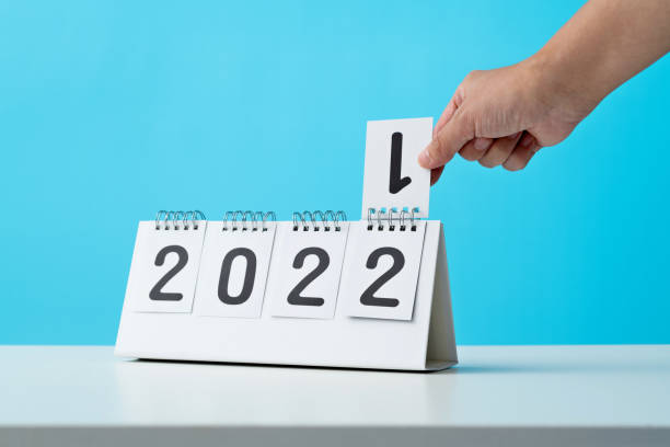 istock Calendar sheets 2021 change to 2022 1344711460