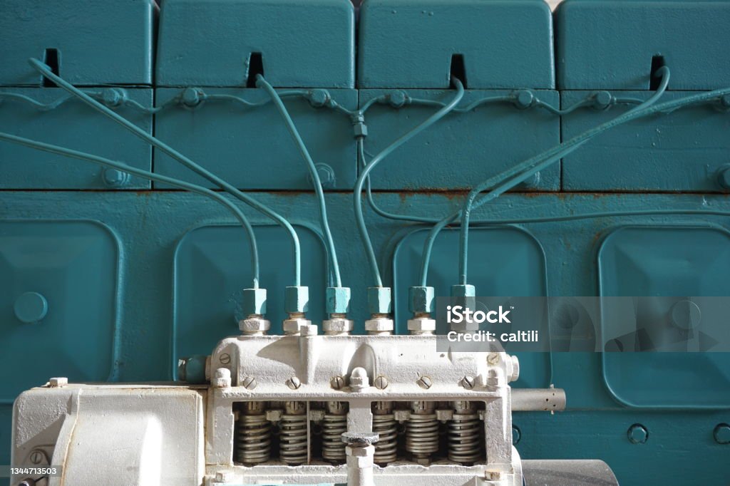 Ship Main Engine Color Ship Engine Stock Photo - Download Image Now - Color Image, Electric ...