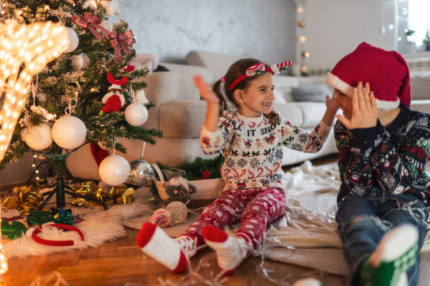 istock Happy children on Christmas Eve 1344721506