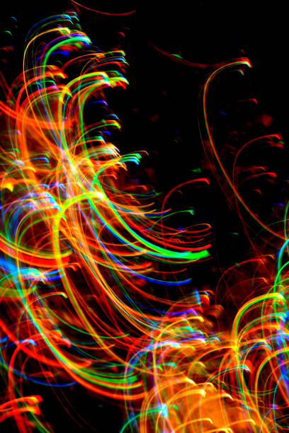 istock A Vibrant Crazy Neon Movement Lights for Background in Oranges and Yellows 1344722032