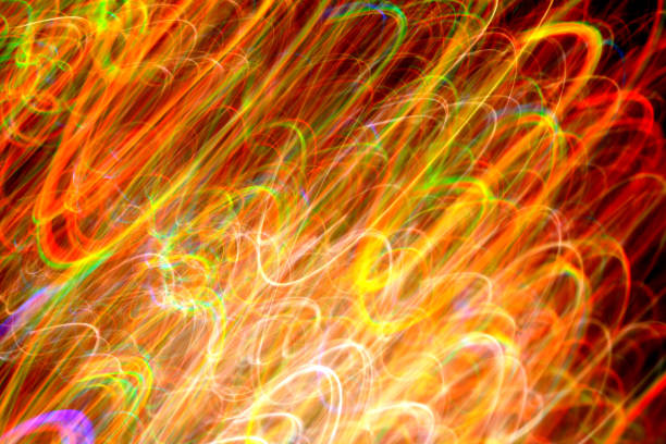 istock A Vibrant Crazy Neon Movement Lights for Background in Oranges and Yellows 1344722061