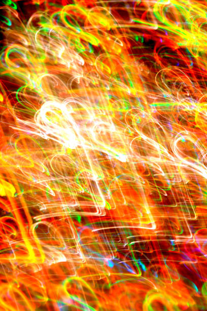istock A Vibrant Crazy Neon Movement Lights for Background in Oranges and Yellows 1344722073