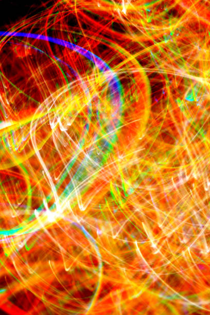 istock A Vibrant Crazy Neon Movement Lights for Background in Oranges and Yellows 1344722079