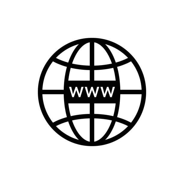 Web site icon. Www symbol for internet domain and url link. Click to link in browser. Online network and communication. Icon of globe with website. Hosting, homepage and search in internet. Vector Web site icon. Www symbol for internet domain and url link. Click to link in browser. Online network and communication. Icon of globe with website. Hosting, homepage and search in internet. Vector. hypertext stock illustrations