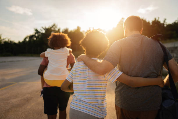istock Harmonious multiracial stepfamily ready for the sports activity as their weekend tradition 1344733624