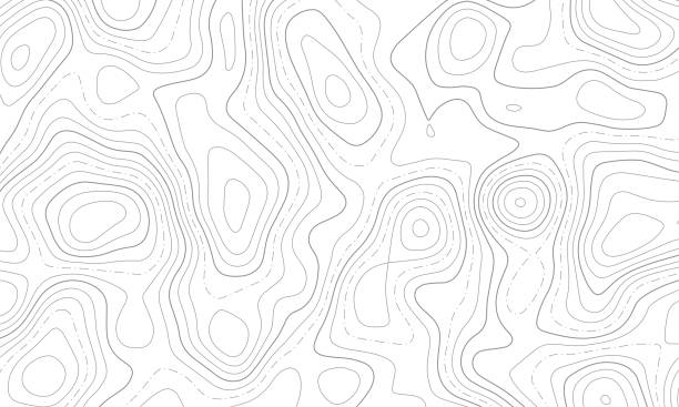 ilustraciones, imágenes clip art, dibujos animados e iconos de stock de patrones topográficos de mapas de líneas. contorno negro y textura cartografía geográfica del terreno aislado sobre gota blanca. banner horizontal. ilustración vectorial - map background