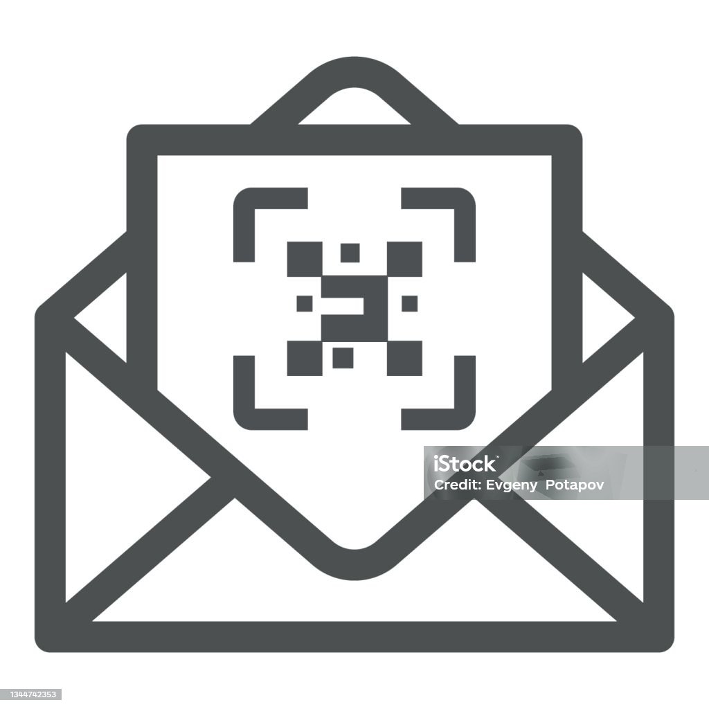 Sample Letters With Qr Code Letter With Qr Code Editable Vector Illustration On White Background ...