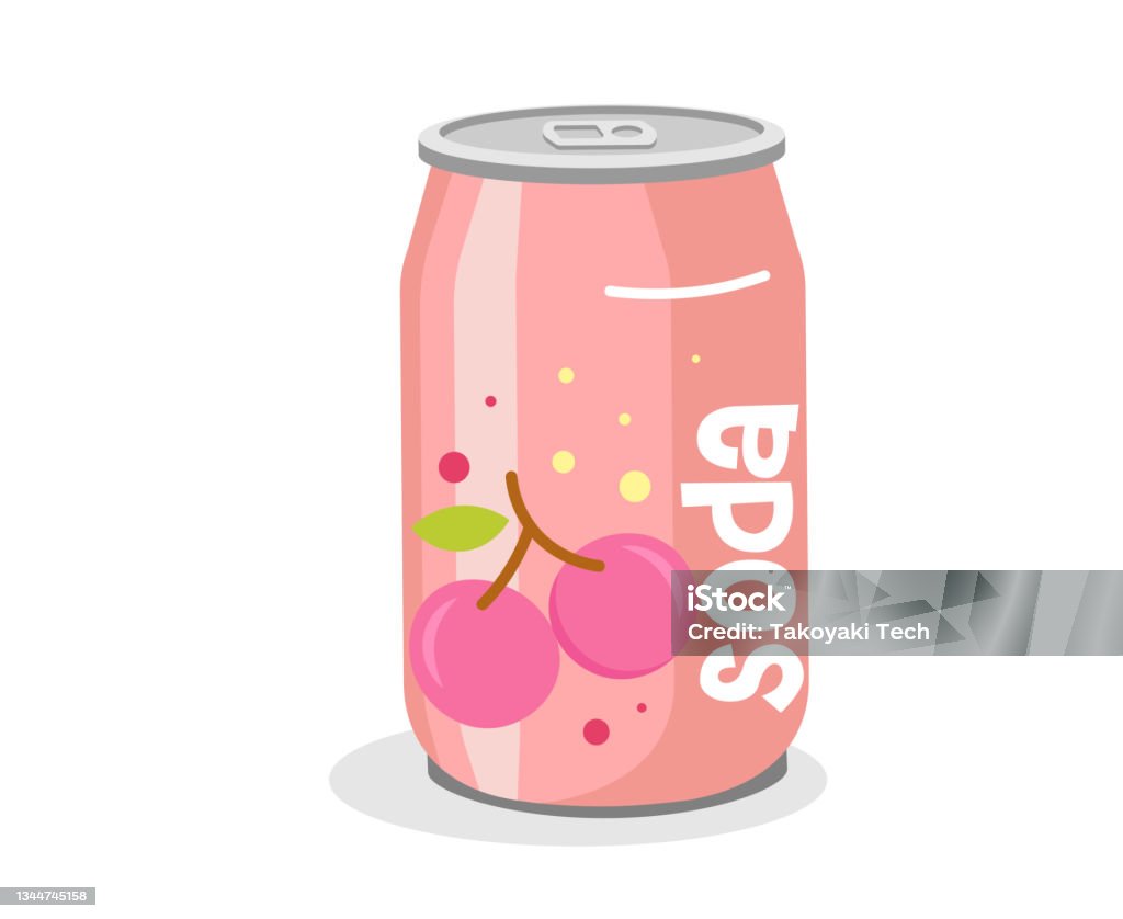 Soft Drink Cartoon Pink Can Stock Illustration - Download Image Now -  Cherry, Soda, Alcohol - Drink - iStock