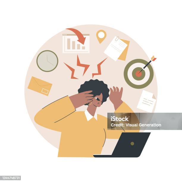 Abstract Work Stress Stress Abstract Concept Vector Illustration Stock Illustration ...