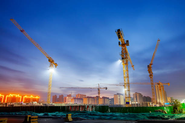istock The building site is in the evening 1344755282