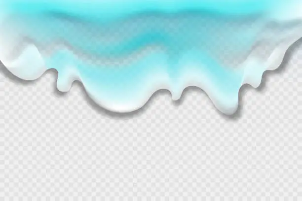 Vector illustration of Sea Beer foam isolated on transparent background.