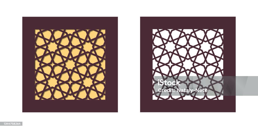 Islamic Traditional Pattern For Laser Cut Using Stock Illustration ...