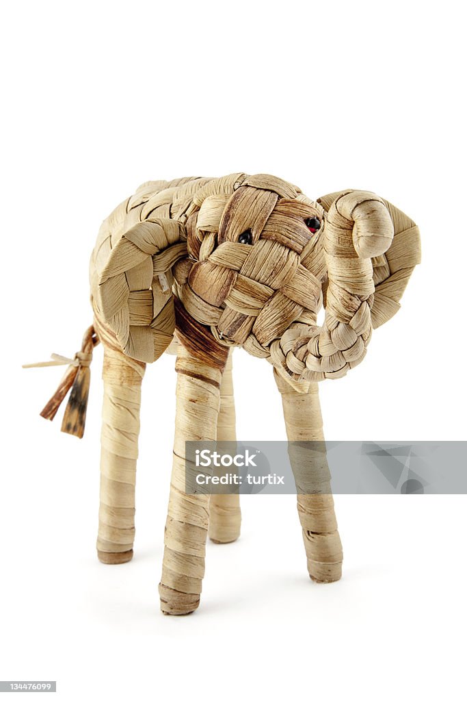 toy elephant straw toy elephant Animal Stock Photo