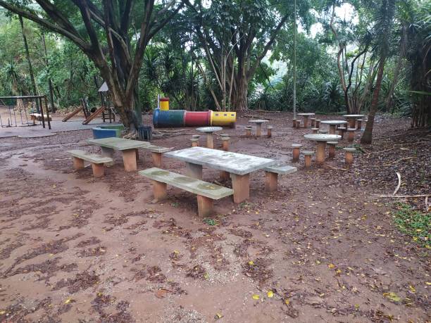 istock Empty children playground in Aclimacao public park 1344764047