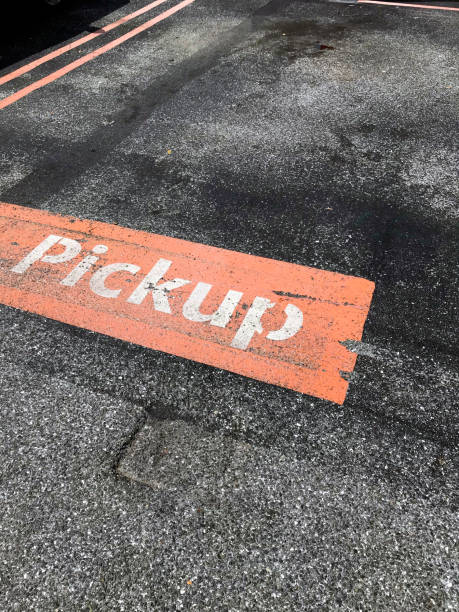 istock Pickup sign on parking lot 1344765462