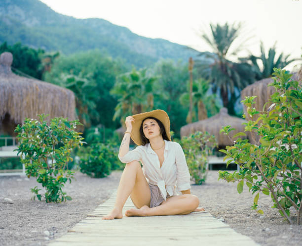 istock Woman on the beach 1344765768