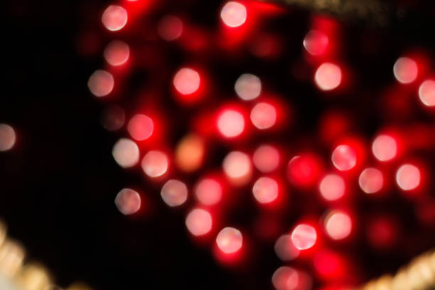 istock Defocus abstract red christmas background. Red dark bright bokeh abstract light background. Backdrop blur glitter light. Valentine`s day. Holiday concept. Out of focus 1344766671