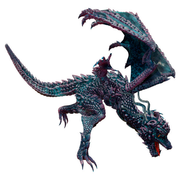 istock 3D illustration fantasy dragon on white 1344768026