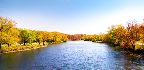 istock Colorful landscape in autumn season 1344772232